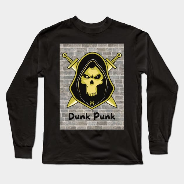 Dunk Punk Skull of Scorn Long Sleeve T-Shirt by With Pedals